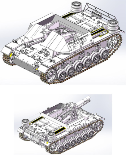 WW.II ドイツ軍 15cm 33式重歩兵砲搭載 自走砲 III号戦車H型車体